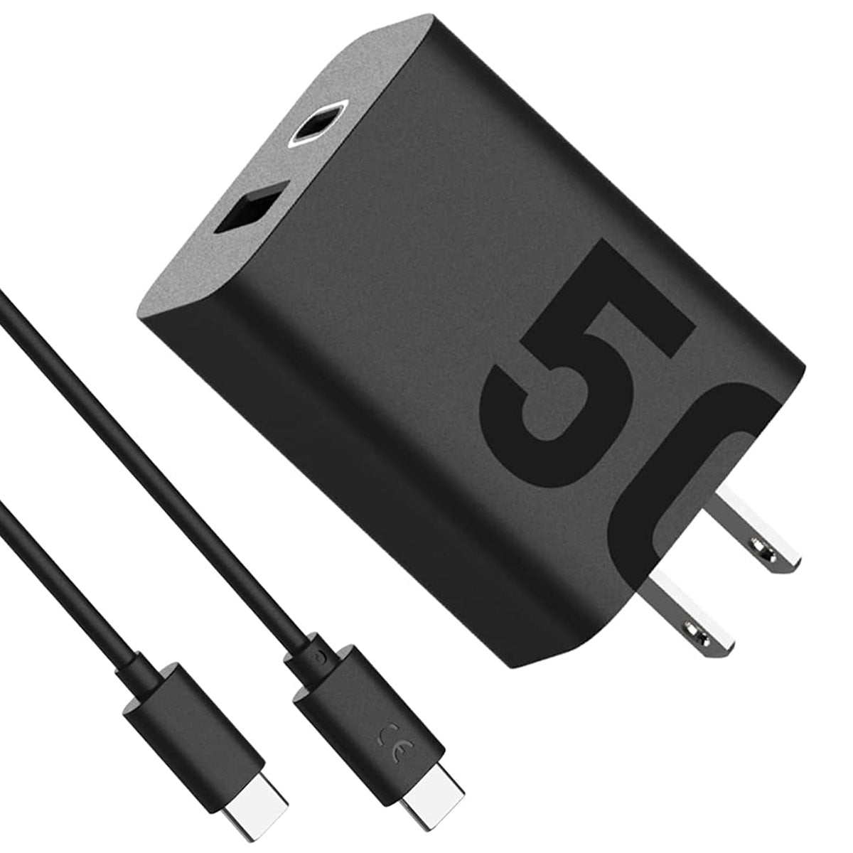 Cargador Motorola 50w Cubo + Cable Puerto Dual Usb- A+ Usb C