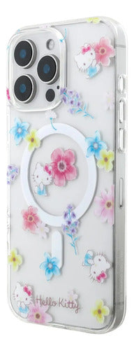 Funda Para iPhone 16 Pro Max Hello Kitty Joyful Transparente