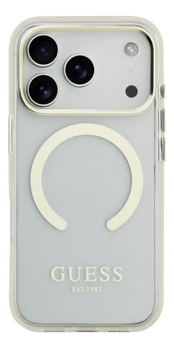 Funda Para iPhone 17 Pro Max Guess Outline Oro