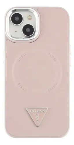 Funda Para iPhone 15 Guess Triangle Stand Rosa