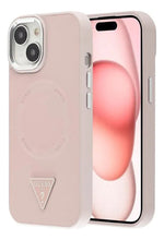 Funda Para iPhone 15 Guess Triangle Stand Rosa