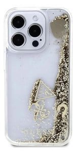 Funda Para iPhone 16 Pro Max Guess Glitter Gold Oro