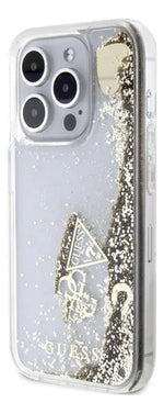 Funda Para iPhone 16 Pro Max Guess Glitter Gold Oro