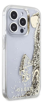 Funda Para iPhone 16 Pro Max Guess Glitter Gold Oro