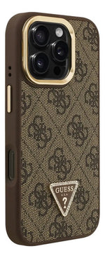 Funda Para iPhone 16 Pro Guess Triangle Café