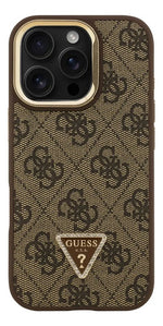Funda Para iPhone 16 Pro Guess Triangle Café