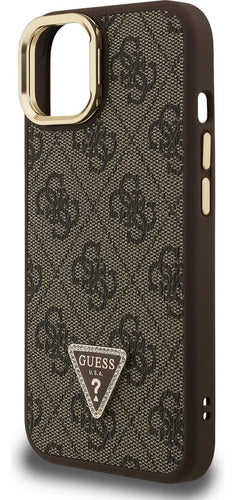 Funda Para iPhone 14 Guess Triangle Stand Café
