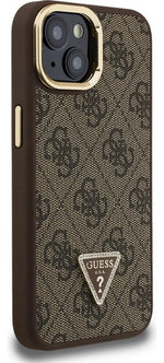 Funda Para iPhone 14 Guess Triangle Stand Café