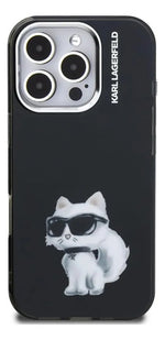 Funda Para iPhone 16 Pro Max Karl Lagerfeld Aquarelle Negro