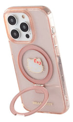 Funda Para iPhone 16 Pro Max Hello Kitty Ring Glitter Rosa