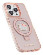 Funda Para iPhone 16 Pro Max Hello Kitty Ring Glitter Rosa