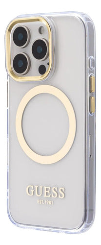 Funda Para iPhone 16 Pro Guess Outline Oro