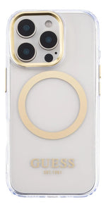 Funda Para iPhone 16 Pro Guess Outline Oro