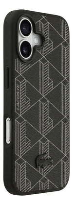 Funda Para iPhone 17 Lacoste Monogram Negro