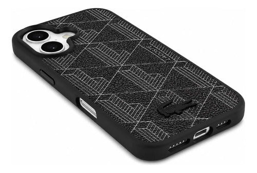 Funda Para iPhone 17 Lacoste Monogram Negro
