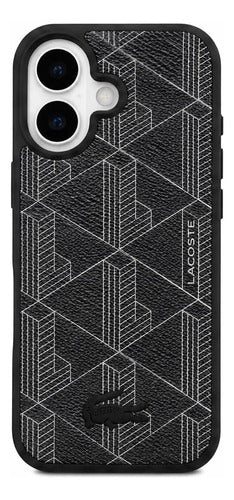 Funda Para iPhone 17 Lacoste Monogram Negro