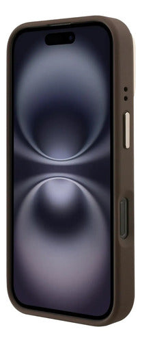 Funda Para iPhone 16 Guess Triangle Stand Café