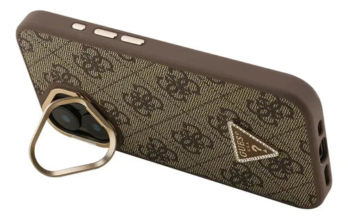 Funda Para iPhone 16 Guess Triangle Stand Café