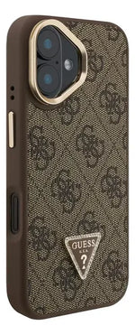 Funda Para iPhone 16 Guess Triangle Stand Café