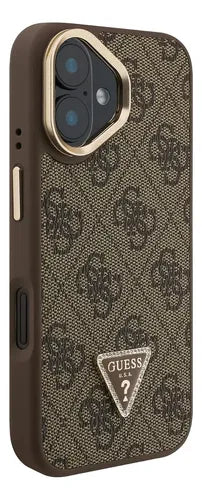 Funda Para iPhone 16 Guess Triangle Stand Café