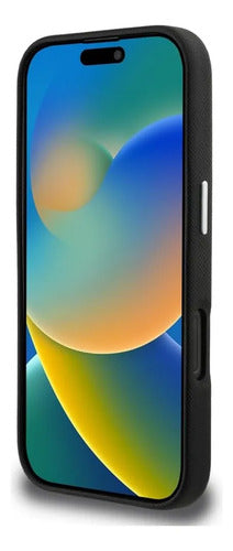Funda Para iPhone 16 Pro Max Karl Lagerfeld Saffiano Negro