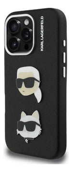 Funda Para iPhone 16 Pro Max Karl Lagerfeld Saffiano Negro