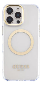 Funda Para iPhone 16 Pro Max Guess Outline Oro