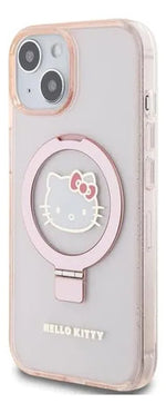 Funda Para iPhone 15 Hello Kitty Ring Glitter Rosa