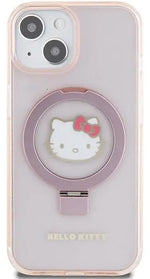 Funda Para iPhone 15 Hello Kitty Ring Glitter Rosa