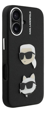 Funda Para iPhone 16 Karl Lagerfeld Saffiano Negro