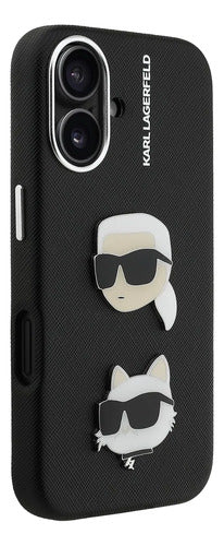 Funda Para iPhone 16 Karl Lagerfeld Saffiano Negro