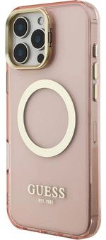 Funda Para iPhone 16 Pro Max Guess Outline Rosa