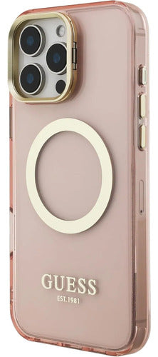 Funda Para iPhone 16 Pro Max Guess Outline Rosa