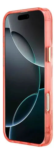 Funda Para iPhone 16 Pro Max Guess Leaves Rosa