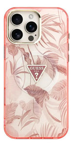 Funda Para iPhone 16 Pro Max Guess Leaves Rosa
