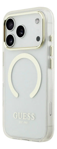 Funda Para iPhone 17 Pro Guess Outline Oro