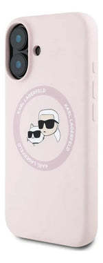 Funda Para iPhone 16 Karl Lagerfeld Silicon Heads Rosa