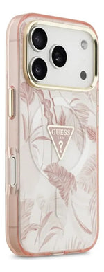 Funda Para iPhone 17 Pro Max Guess Leaves Rosa