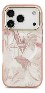 Funda Para iPhone 17 Pro Max Guess Leaves Rosa