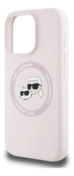 Funda Para iPhone 16 Pro Max Karl Lagerfeld Silicon Heads Rosa