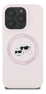 Funda Para iPhone 16 Pro Max Karl Lagerfeld Silicon Heads Rosa