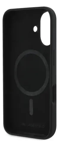 Funda Para iPhone 16 Karl Lagerfeld Silicon Heads Negro