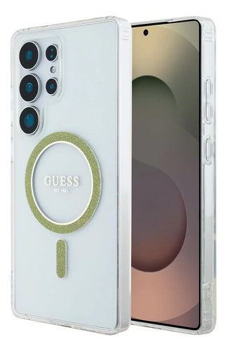 Funda Para Galaxy S25 Ultra Guess Sparkle Transparente