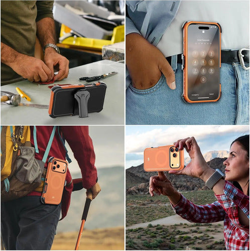 Funda Para iPhone 17 Pro Max Mybat Pro Maverick Naranja