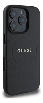 Funda Para iPhone 16 Pro Max Guess Grained Negro