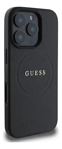 Funda Para iPhone 16 Pro Max Guess Grained Negro