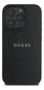 Funda Para iPhone 16 Pro Max Guess Grained Negro
