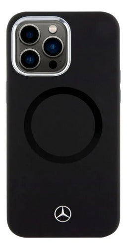 Funda Para iPhone 15 Pro Max Mercedes Benz Noir Silicon Negro
