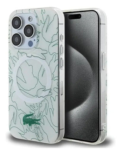 Funda Para iPhone 15 Pro Max Lacoste Shape Blanco
