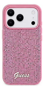 Funda Para iPhone 17 Pro Guess Midnight Scrip Rosa